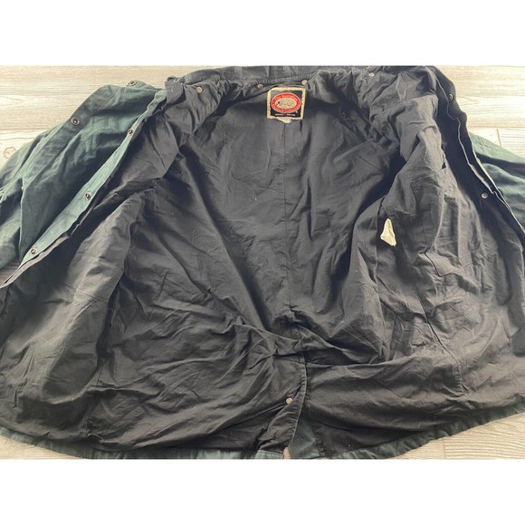 Australian Outback Collection Men Black OilSkin Drover Duster Jacket Long Coat - Picture 4 of 9